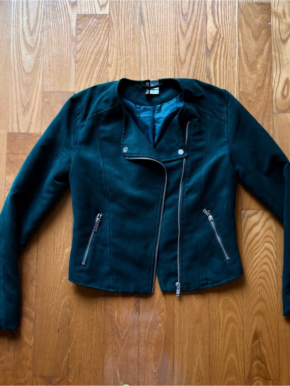 Green Suede Moto Jacket
